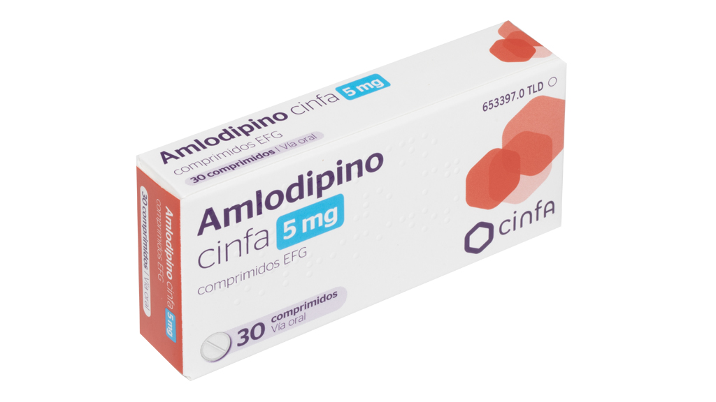 AMLODIPINO CINFA EFG 5 mg 30 COMPRIMIDOS