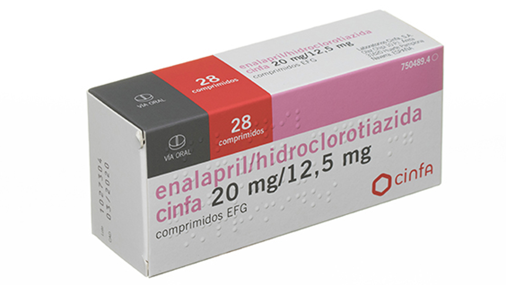 ENALAPRIL/HIDROCLOROTIAZIDA CINFA EFG 20 mg/12,5 mg 500 COMPRIMIDOS -  Farmacéuticos