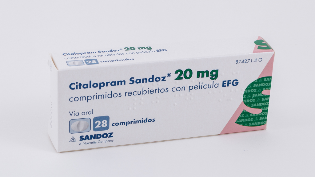 CITALOPRAM SANDOZ EFG 20 mg 28 COMPRIMIDOS RECUBIERTOS