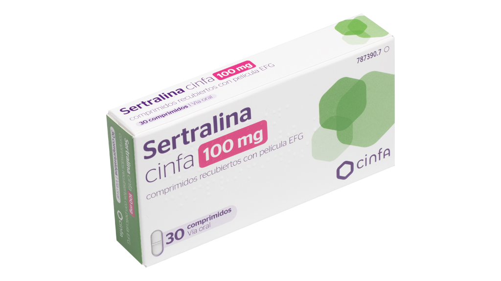 SERTRALINA CINFA EFG 100 mg 30 COMPRIMIDOS RECUBIERTOS