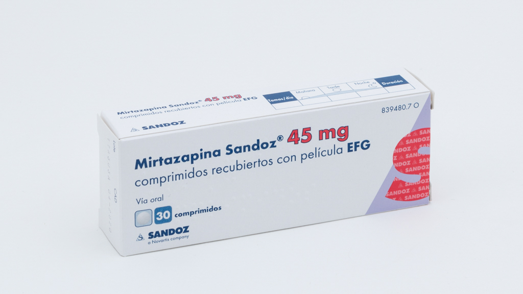 MIRTAZAPINA SANDOZ EFG 45 mg 30 COMPRIMIDOS RECUBIERTOS