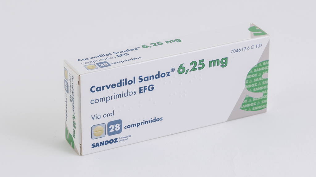 CARVEDILOL SANDOZ EFG 6,25 mg 28 COMPRIMIDOS