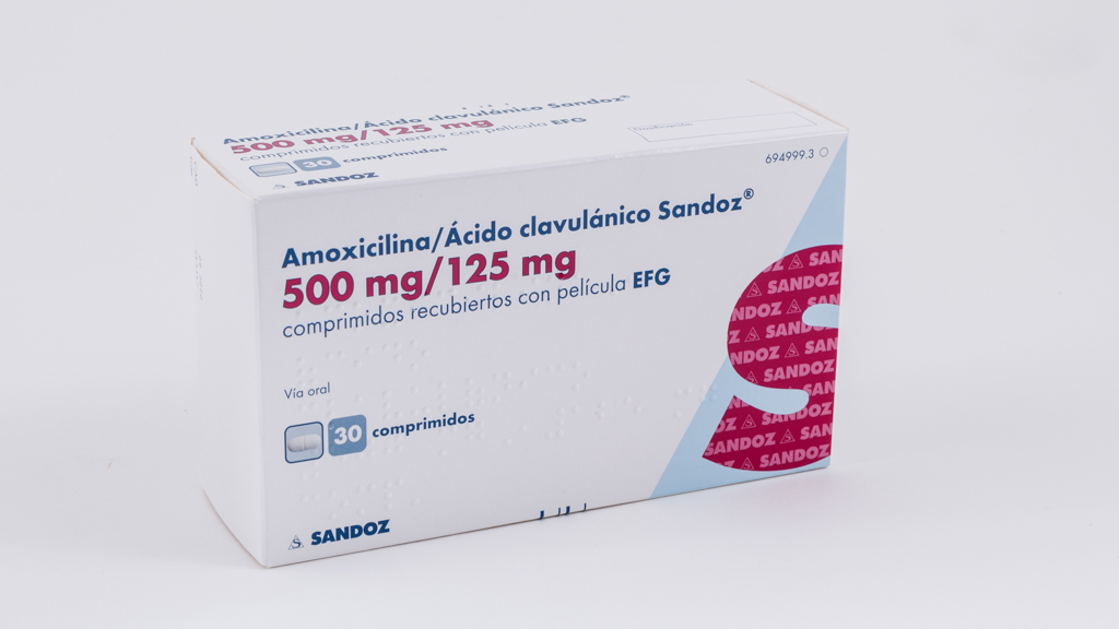 AMOXICILINA/ACIDO CLAVULANICO SANDOZ EFG 500 mg/125 mg 30 COMPRIMIDOS  RECUBIERTOS - Farmacéuticos