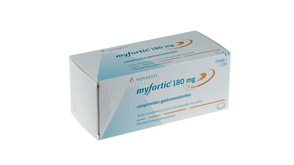 MYFORTIC 180 mg 100 COMPRIMIDOS GASTRORRESISTENTES