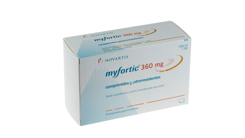 MYFORTIC 360 mg 50 COMPRIMIDOS GASTRORRESISTENTES