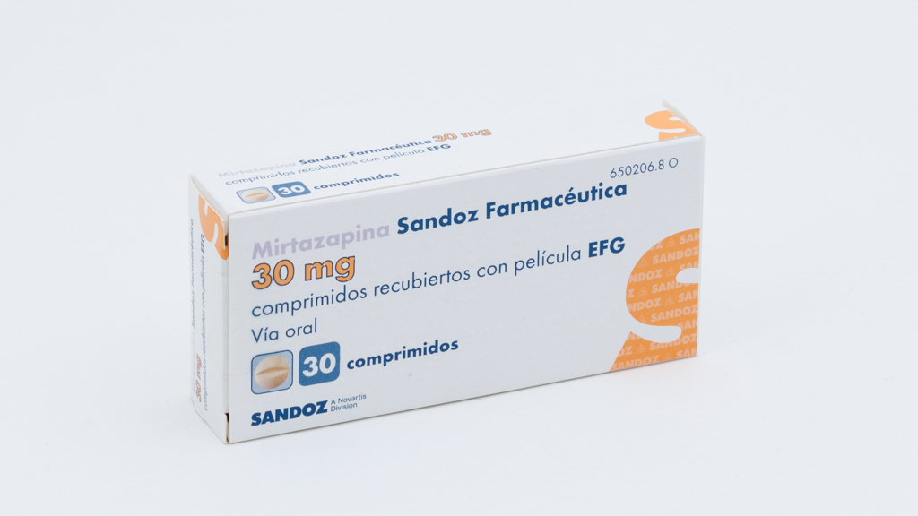 MIRTAZAPINA SANDOZ FARMACEUTICA EFG 30 mg 30 COMPRIMIDOS RECUBIERTOS
