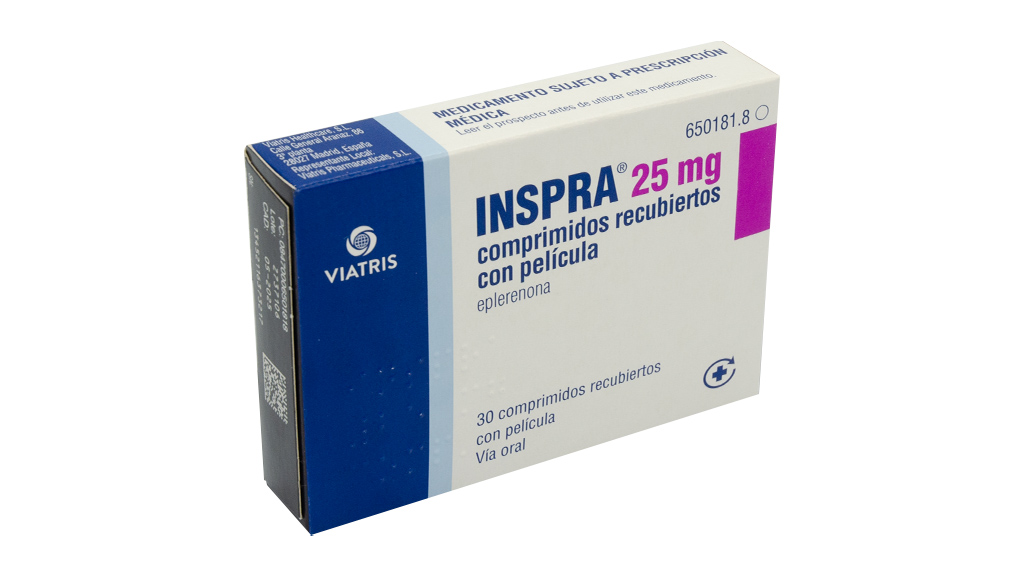 INSPRA 25 mg 30 COMPRIMIDOS RECUBIERTOS