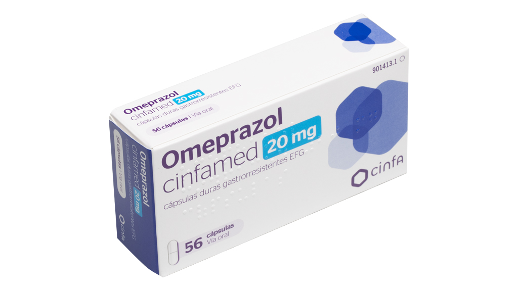 OMEPRAZOL CINFAMED EFG 20 mg 28 CAPSULAS GASTRORRESISTENTES