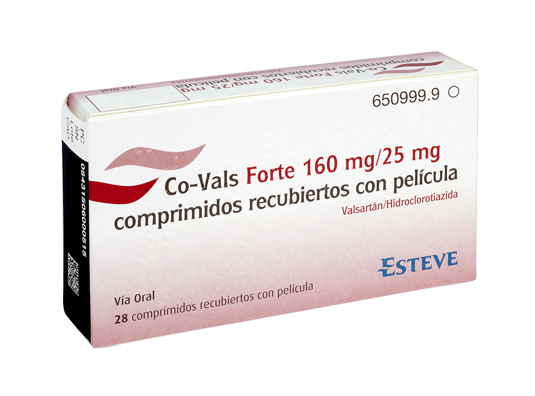 CO-VALS FORTE 160 mg/25 mg 28 COMPRIMIDOS RECUBIERTOS