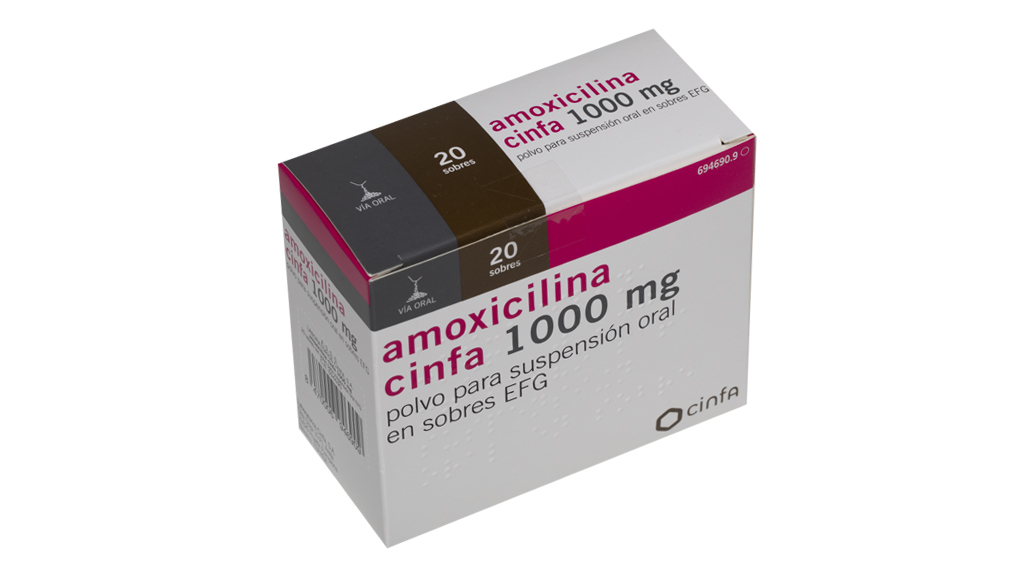 AMOXICILINA CINFA EFG 1 g 500 SOBRES POLVO PARA SUSPENSION ORAL -  Farmacéuticos