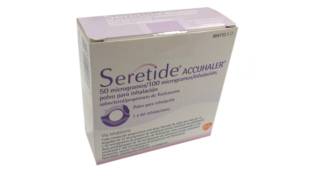 Seretide Accuhaler 50/100 Microgramos/Inhalacion Polvo Para Inhalacion ...