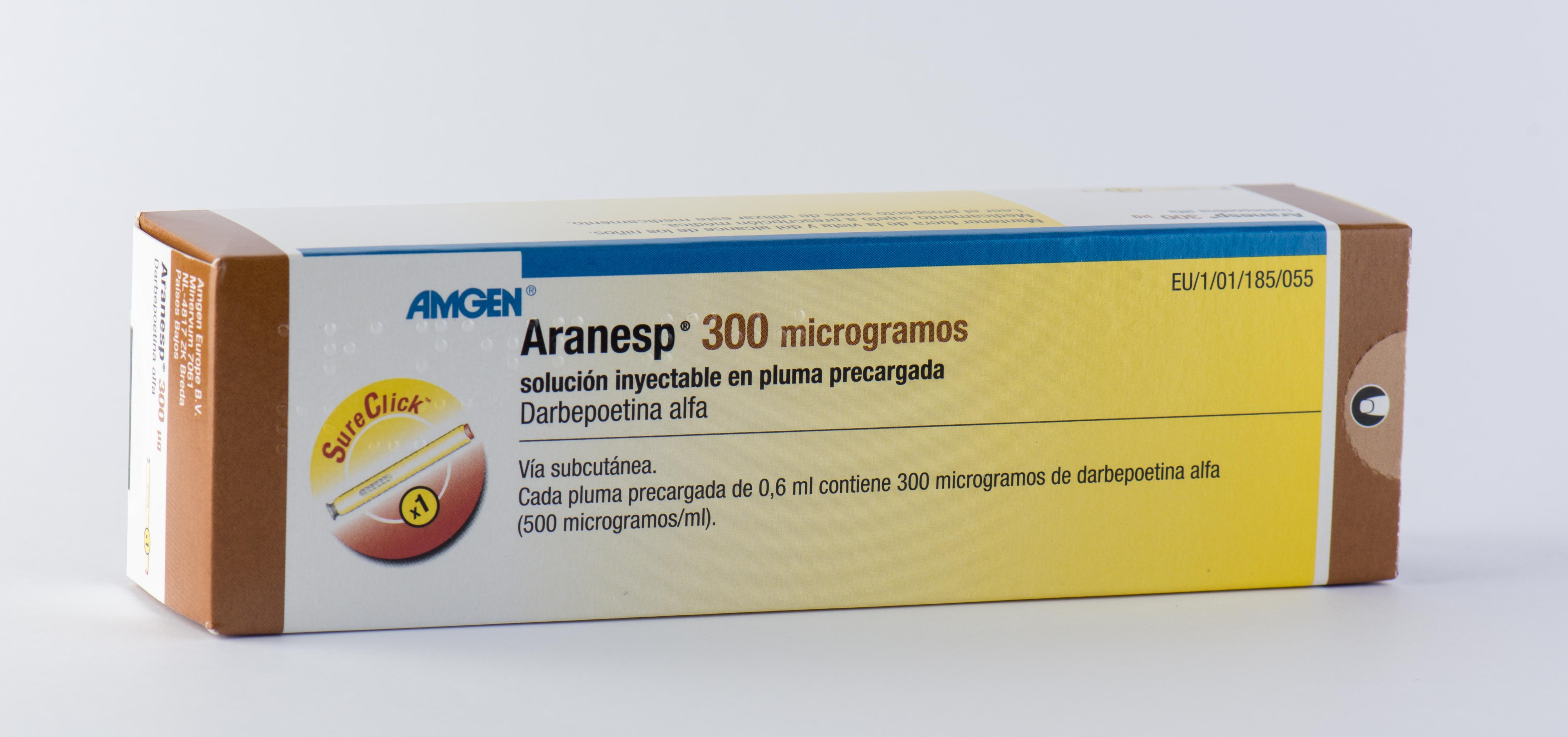 ARANESP 300 microgramos 1 PLUMA PRECARGADA SOLUCION INYECTABLE 0,6 ml