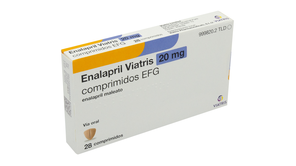ENALAPRIL VIATRIS EFG 20 mg 28 COMPRIMIDOS
