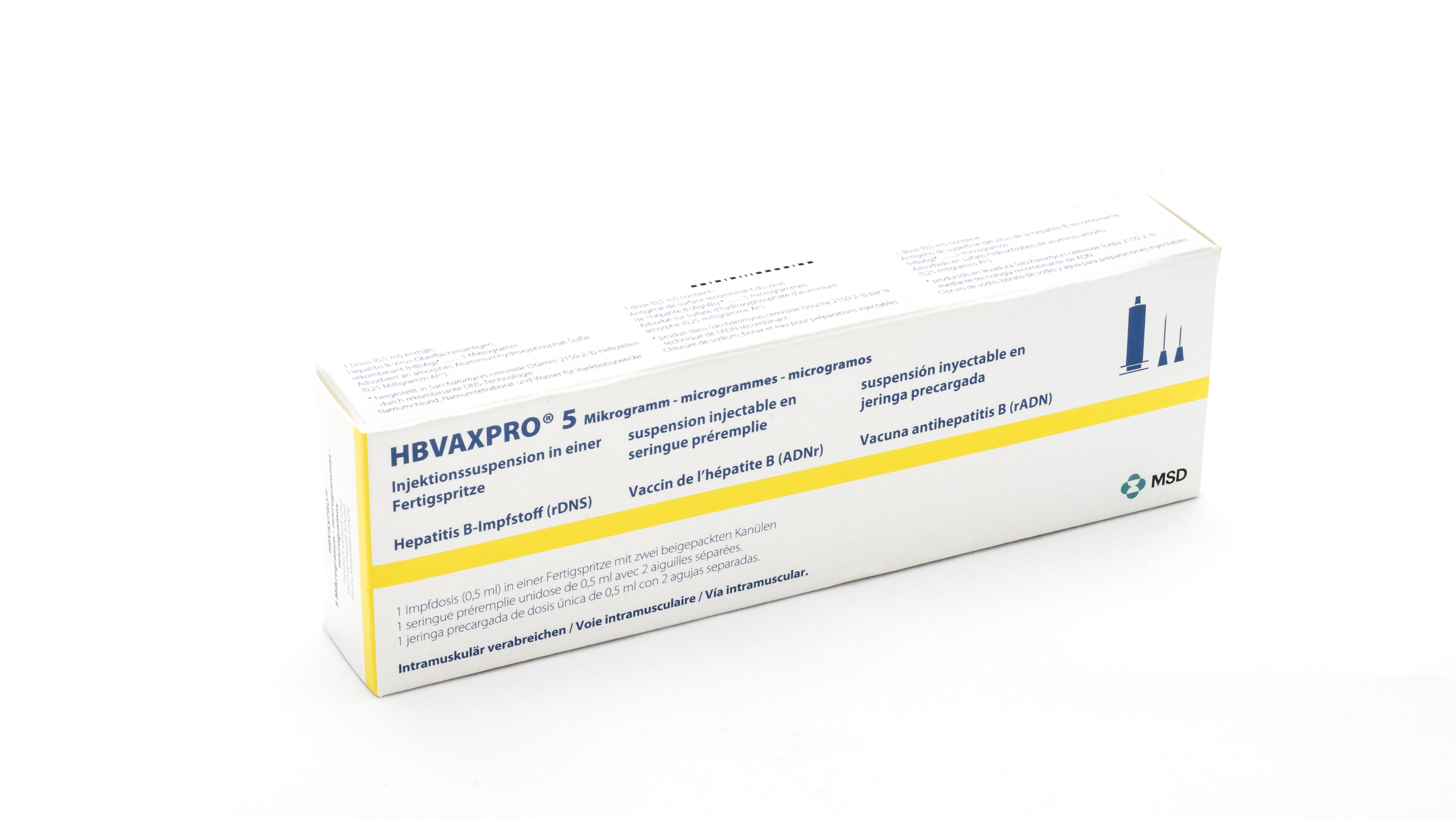 HBVAXPRO 5 microgramos 1 JERINGA PRECARGADA SUSPENSION INYECTABLE 0,5 ml