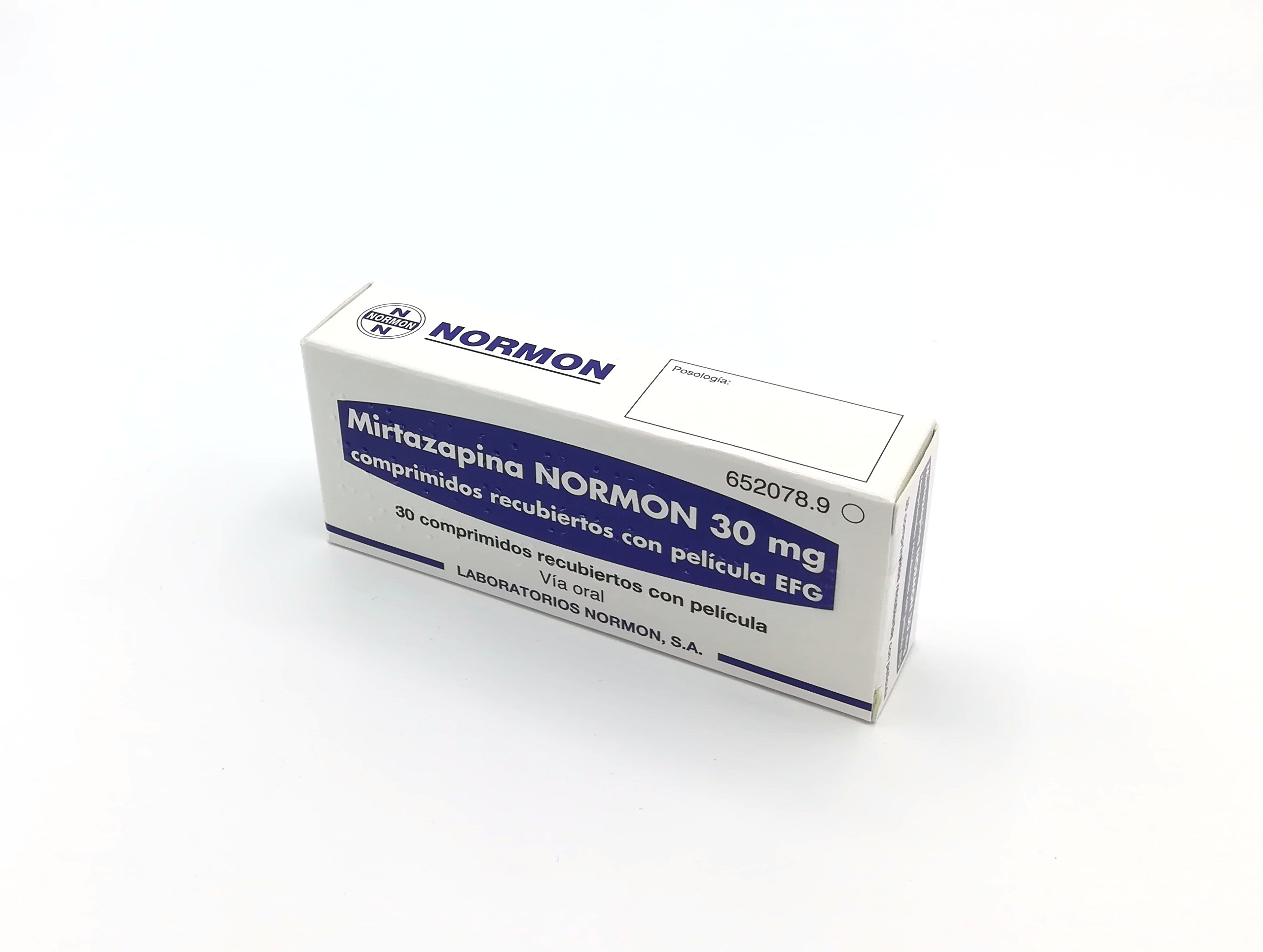 MIRTAZAPINA NORMON EFG 30 mg 30 COMPRIMIDOS RECUBIERTOS