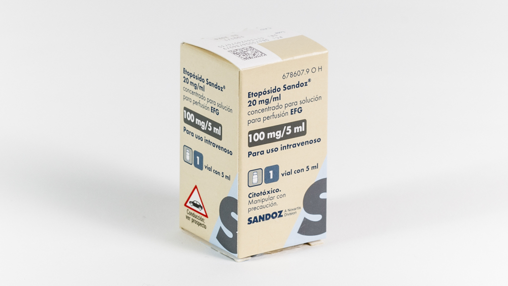 ETOPOSIDO SANDOZ EFG 20 mg/ml 1 VIAL CONCENTRADO PARA SOLUCION PARA PERFUSION 5 ml