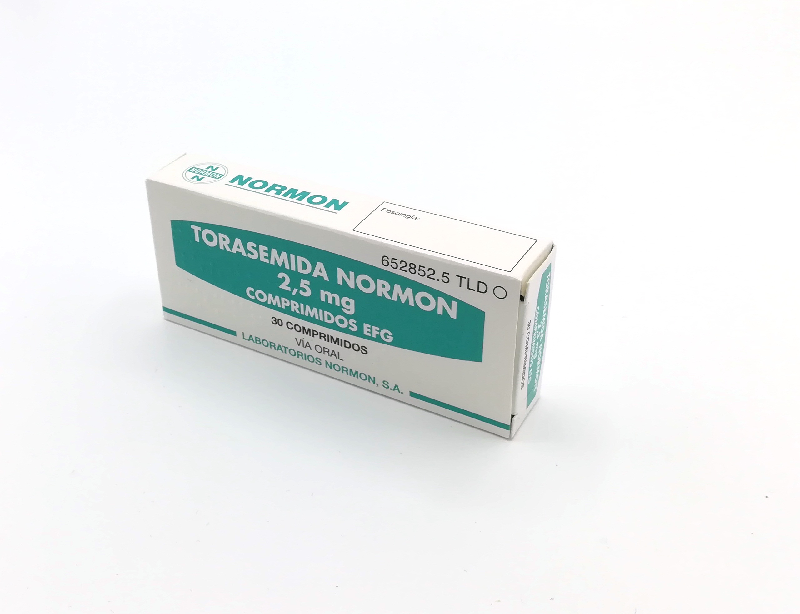TORASEMIDA NORMON EFG 2,5 mg 500 COMPRIMIDOS