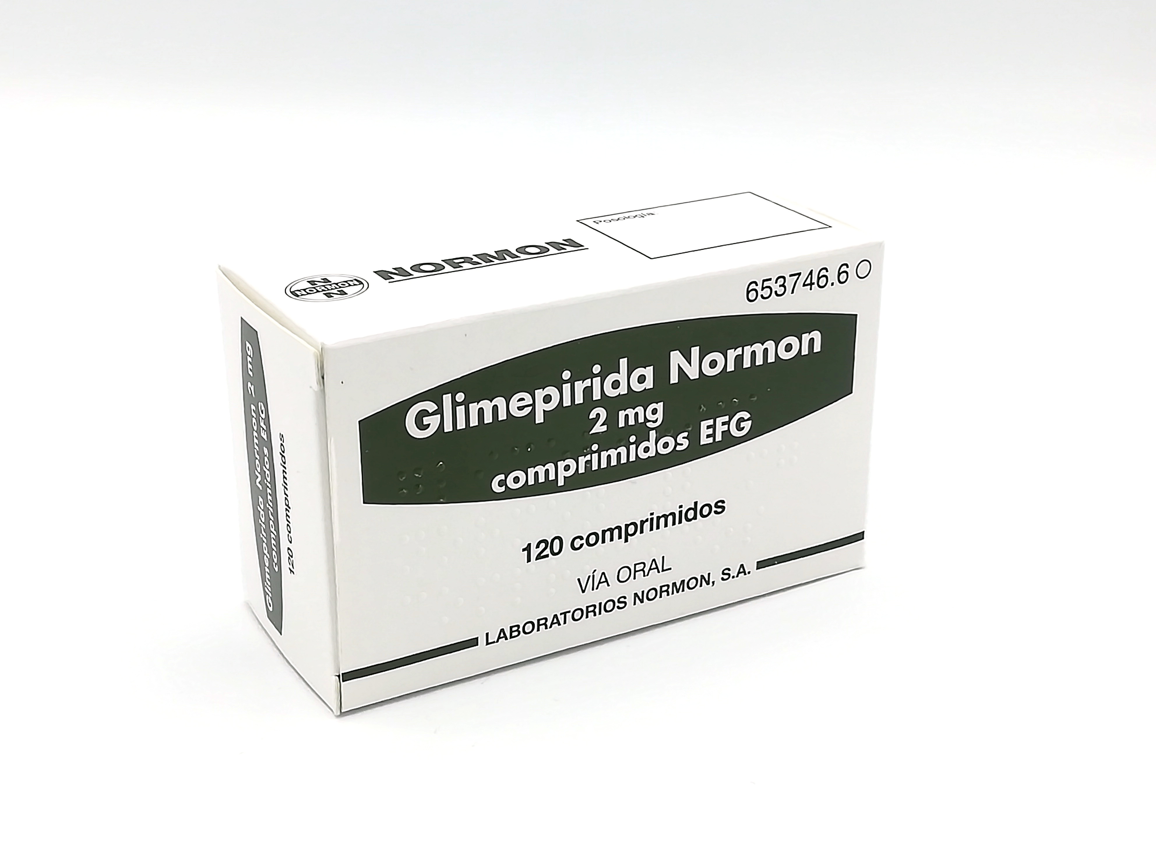 GLIMEPIRIDA NORMON EFG 2 mg 120 COMPRIMIDOS