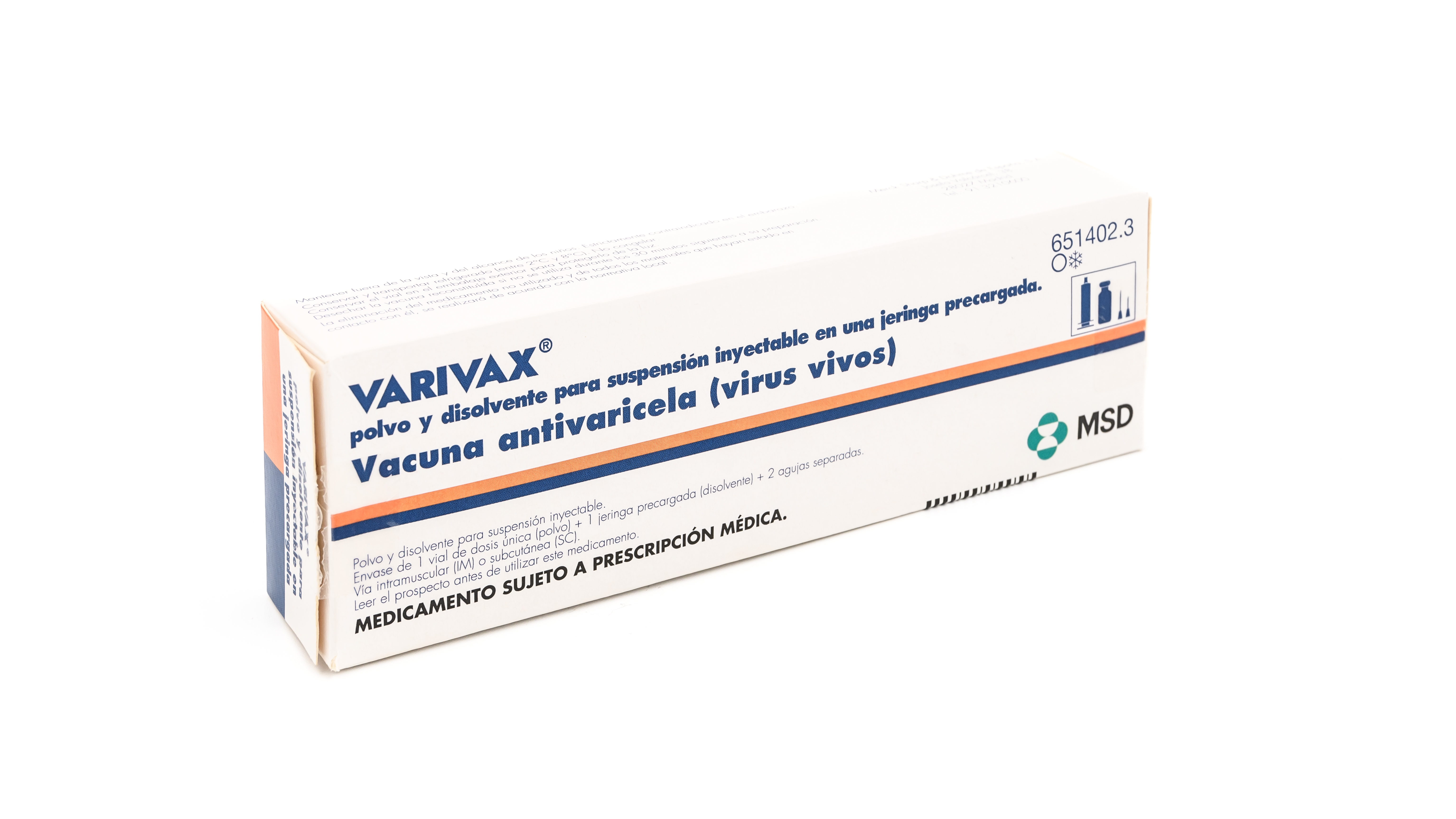 VARIVAX 1 VIAL POLVO PARA SUSPENSION INYECTABLE + 1 JERINGA PRECARGADA DISOLVENTE