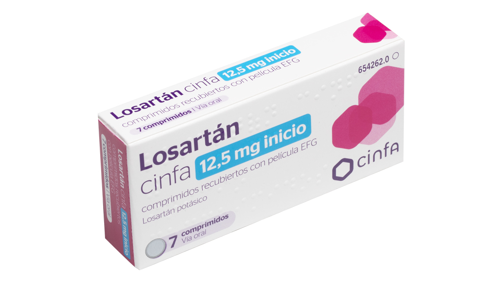 LOSARTAN CINFA INICIO EFG 12,5 mg 7 COMPRIMIDOS RECUBIERTOS