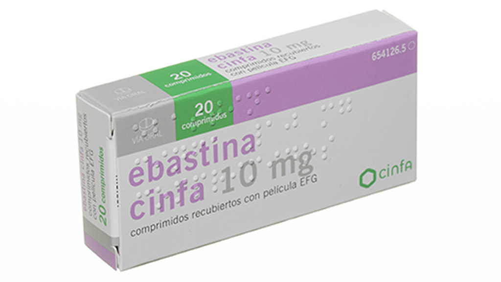 EBASTINA CINFA EFG 10 mg 20 COMPRIMIDOS RECUBIERTOS