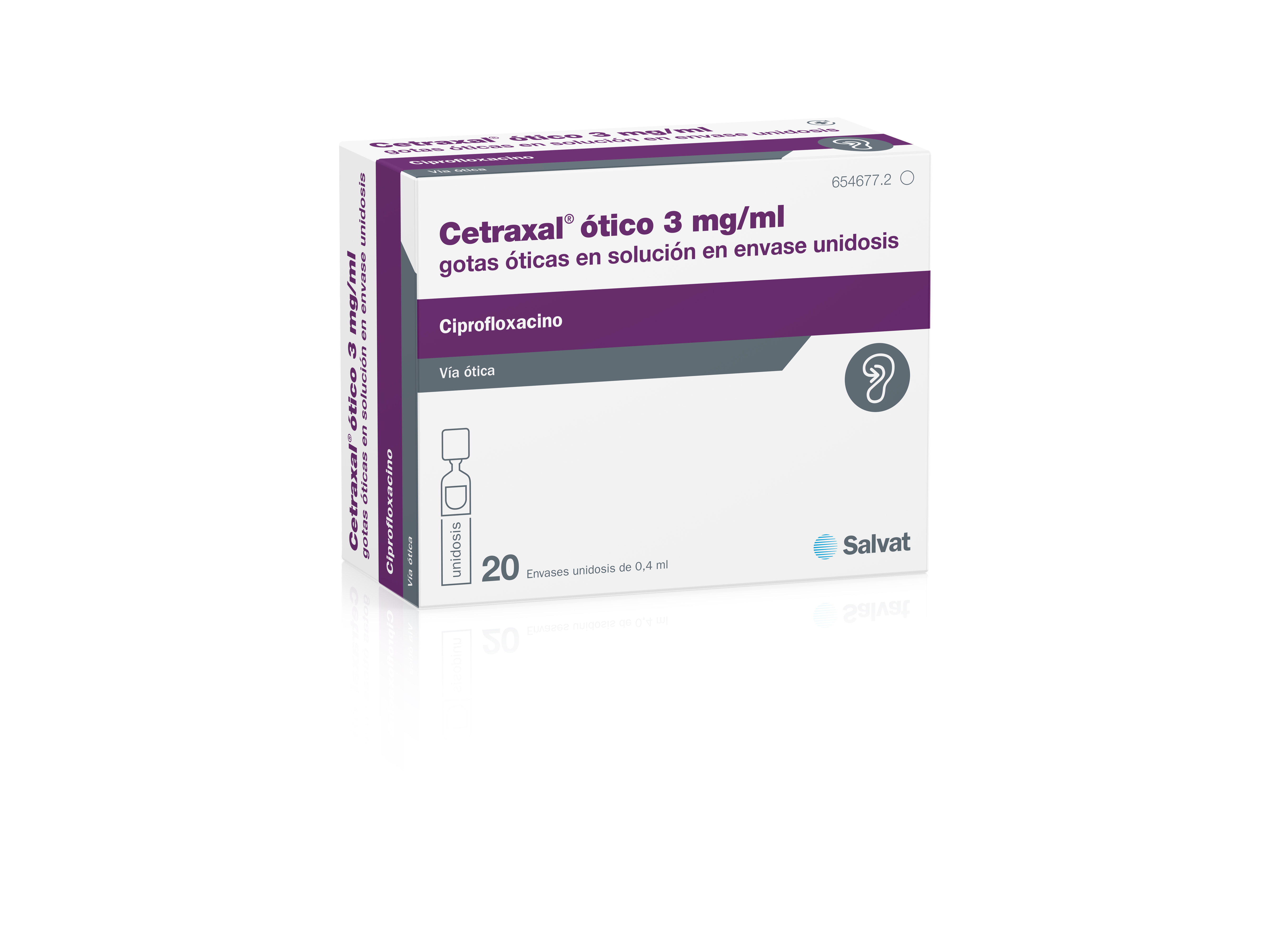 CETRAXAL OTICO 3 mg/ml GOTAS OTICAS EN SOLUCION 20 MONODOSIS 0,4 ml