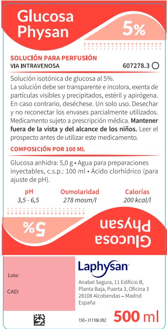 GLUCOSA PHYSAN 5% 1 BOLSA SOLUCION PARA PERFUSION 100 ml PP
