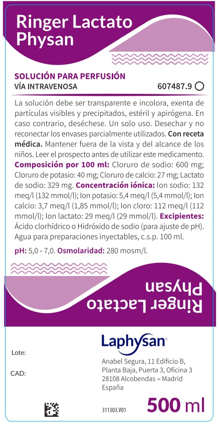 RINGER LACTATO PHYSAN 24 FRASCOS SOLUCION PARA PERFUSION 250 ml PP
