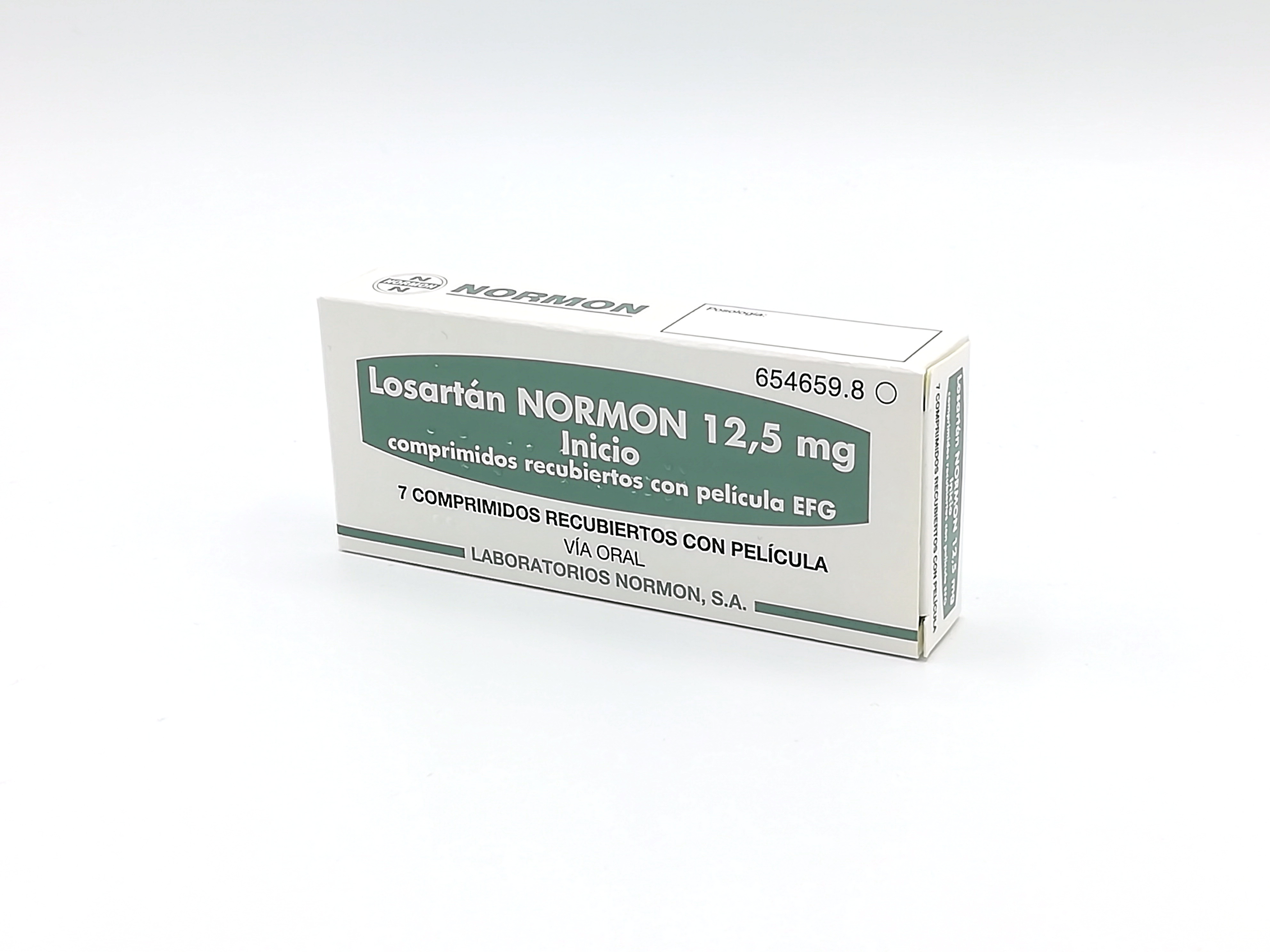 LOSARTAN NORMON INICIO EFG 12,5 mg 7 COMPRIMIDOS RECUBIERTOS