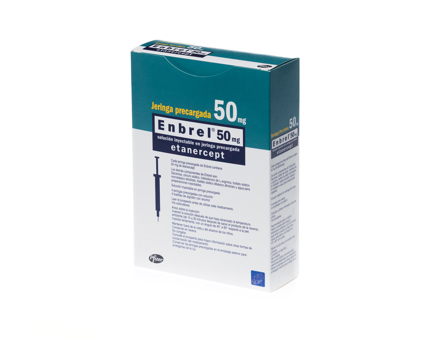 ENBREL 50 mg 4 JERINGAS PRECARGADAS SOLUCION INYECTABLE 1 ml