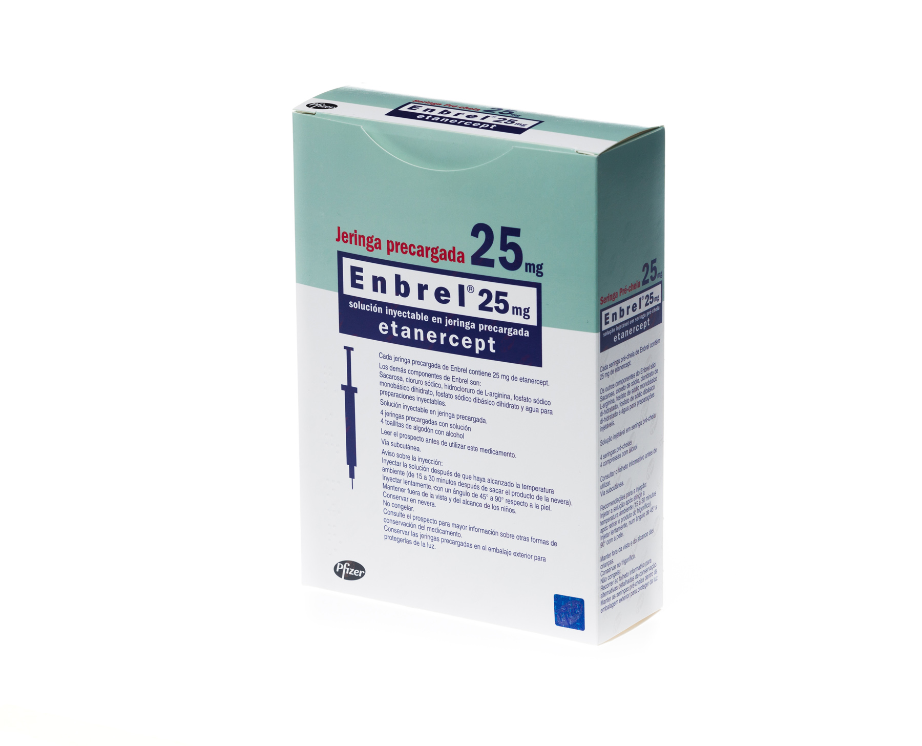 ENBREL 25 mg 4 JERINGAS PRECARGADAS SOLUCION INYECTABLE 1 ml