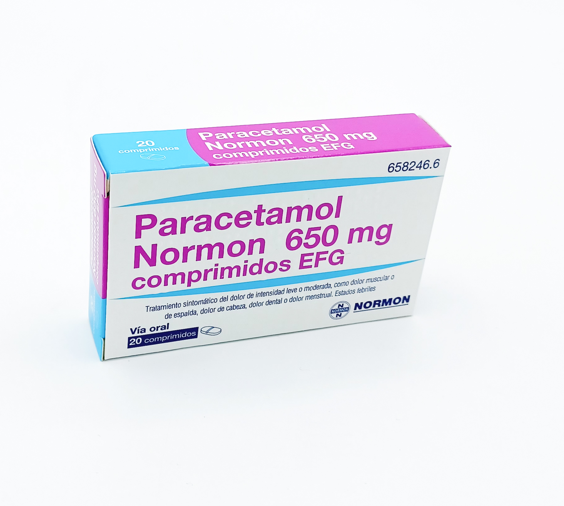 PARACETAMOL NORMON EFG 650 mg 20 COMPRIMIDOS