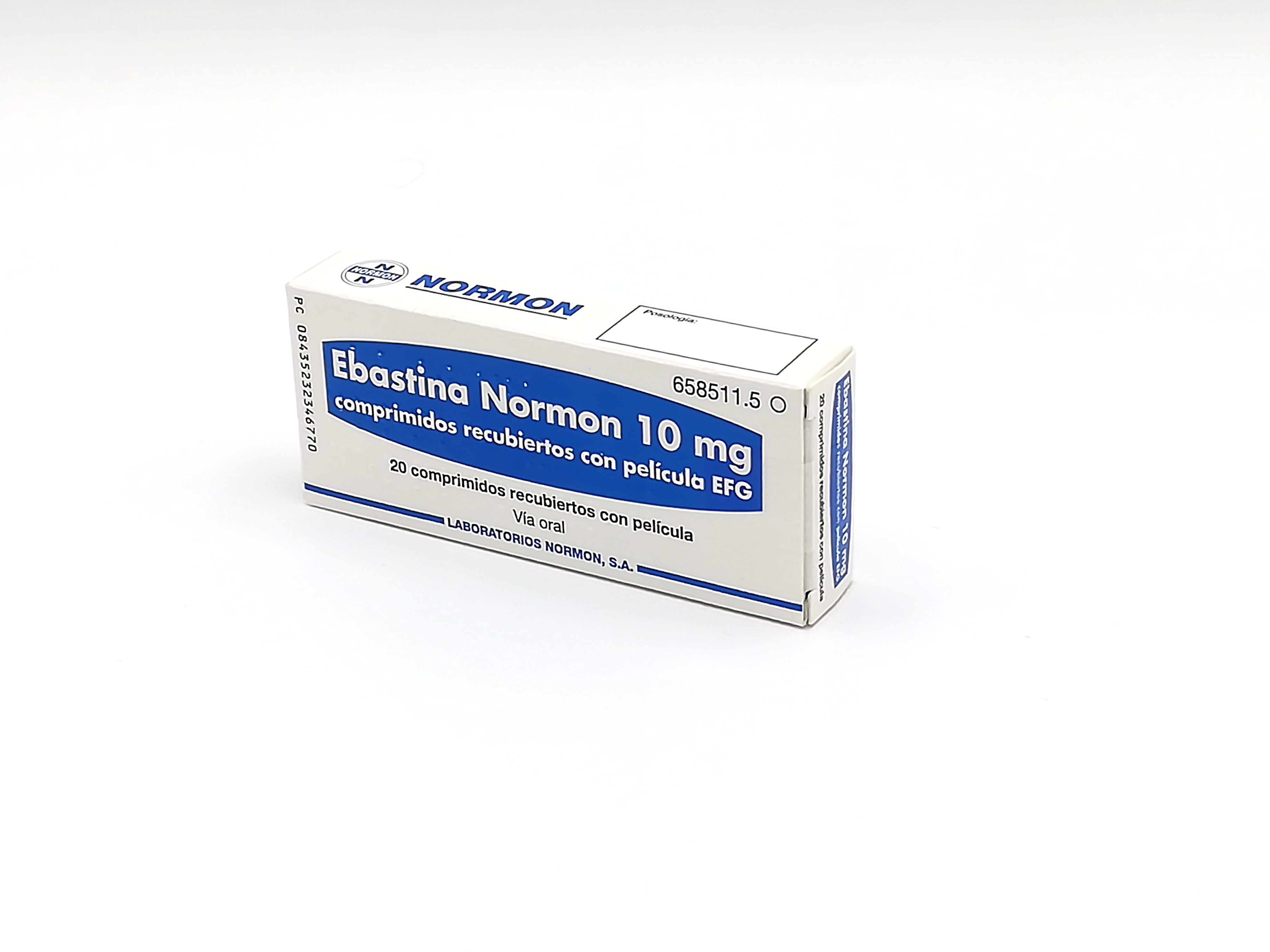 EBASTINA NORMON EFG 10 mg 20 COMPRIMIDOS RECUBIERTOS