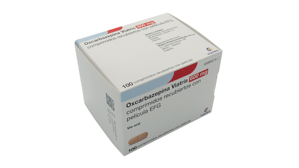 OXCARBAZEPINA VIATRIS EFG 600 mg 100 COMPRIMIDOS RECUBIERTOS