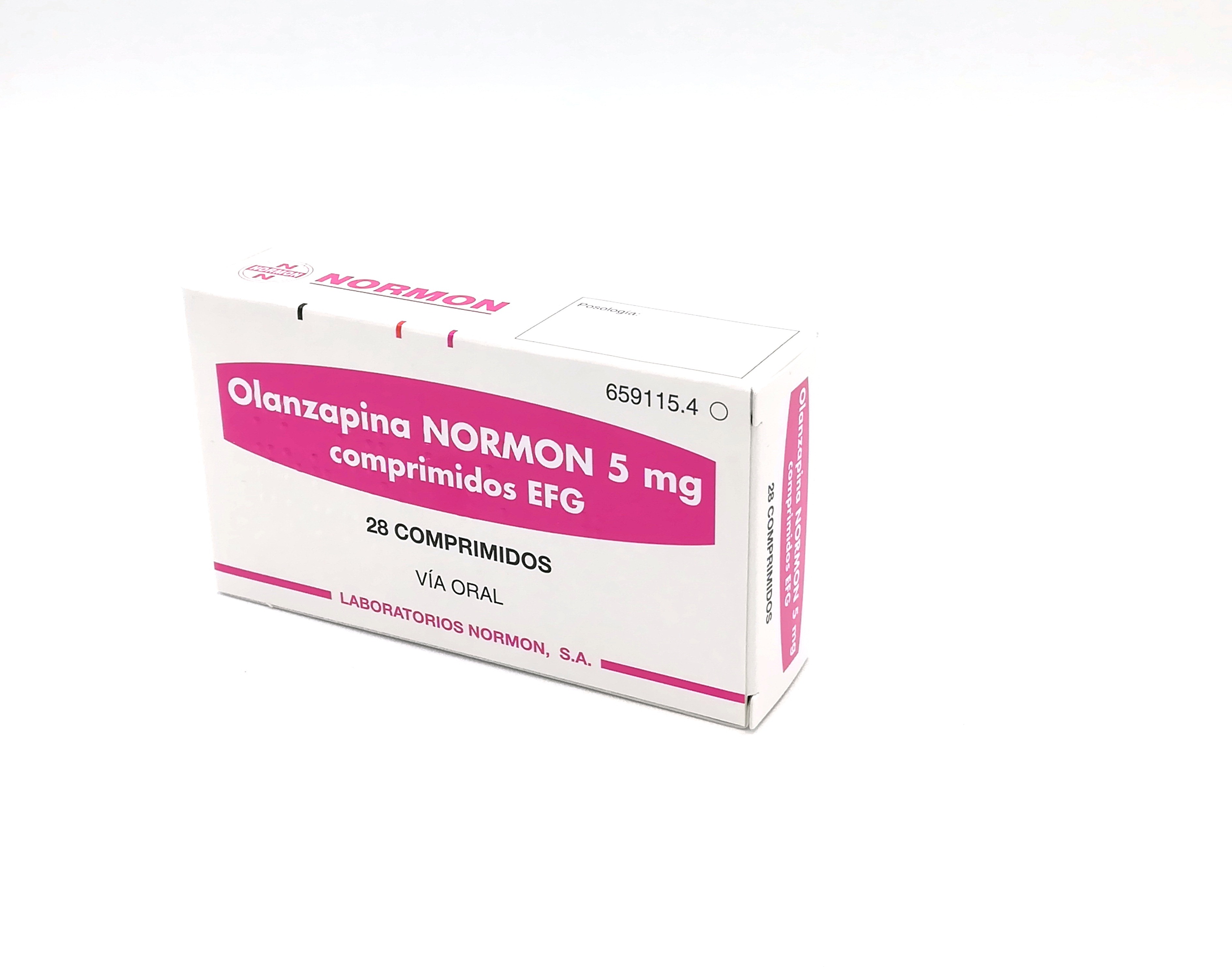 OLANZAPINA NORMON EFG 5 mg 28 COMPRIMIDOS