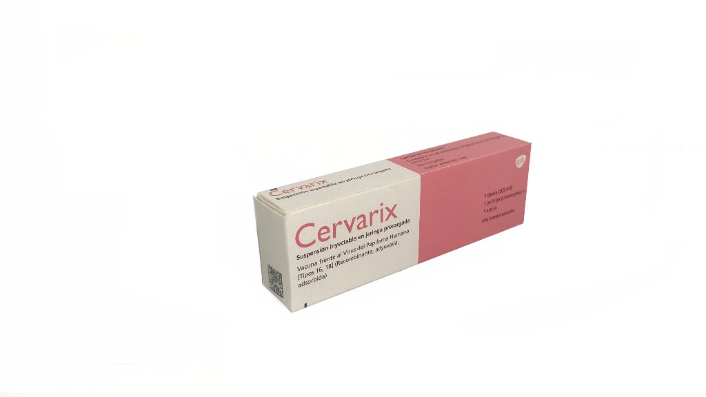 CERVARIX 1 JERINGA PRECARGADA SUSPENSION INYECTABLE 0,5 ml + 1 AGUJA