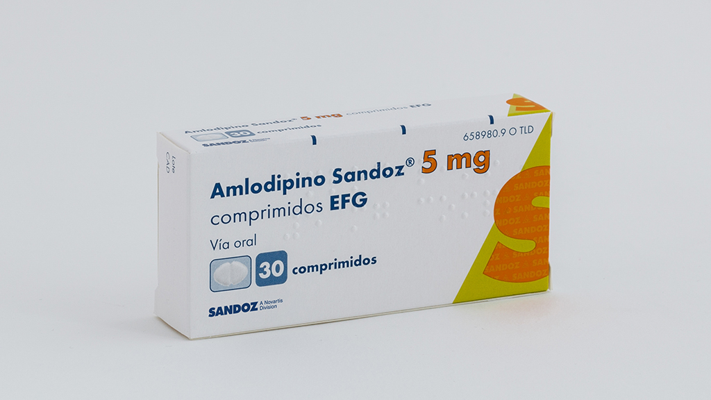 AMLODIPINO SANDOZ EFG 5 mg 30 COMPRIMIDOS