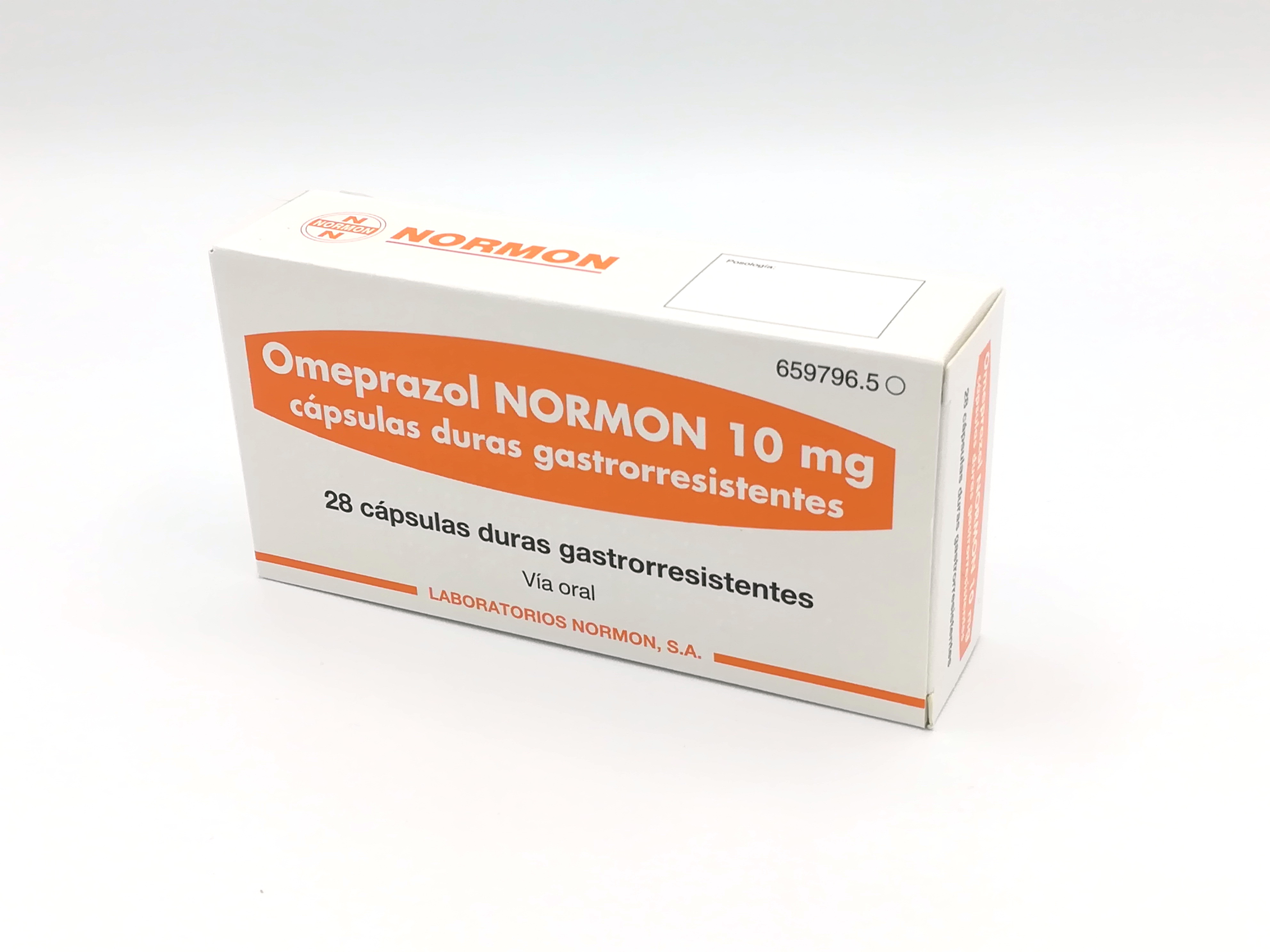 OMEPRAZOL NORMON 10 mg 28 CAPSULAS GASTRORRESISTENTES - Farmacéuticos