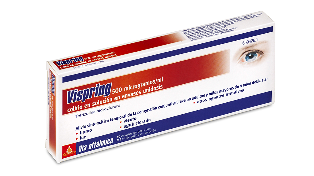 VISPRING 500 microgramos/ml COLIRIO EN SOLUCION 10 MONODOSIS 0,5 ml