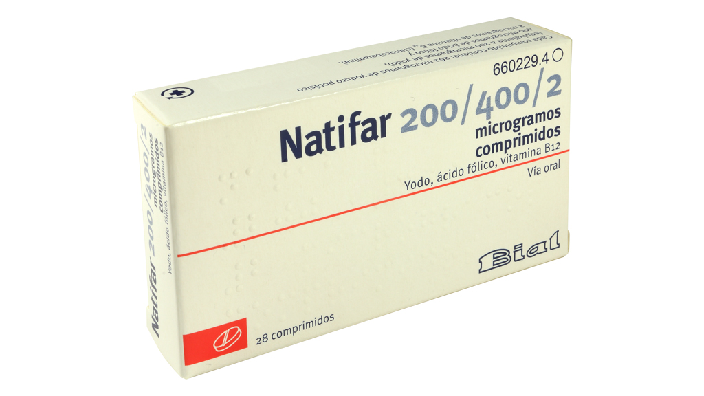 NATIFAR 200/400/2 microgramos 28 COMPRIMIDOS