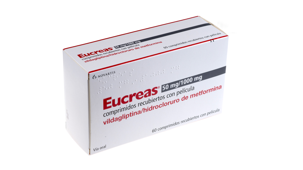EUCREAS 50 mg/1000 mg 60 COMPRIMIDOS RECUBIERTOS