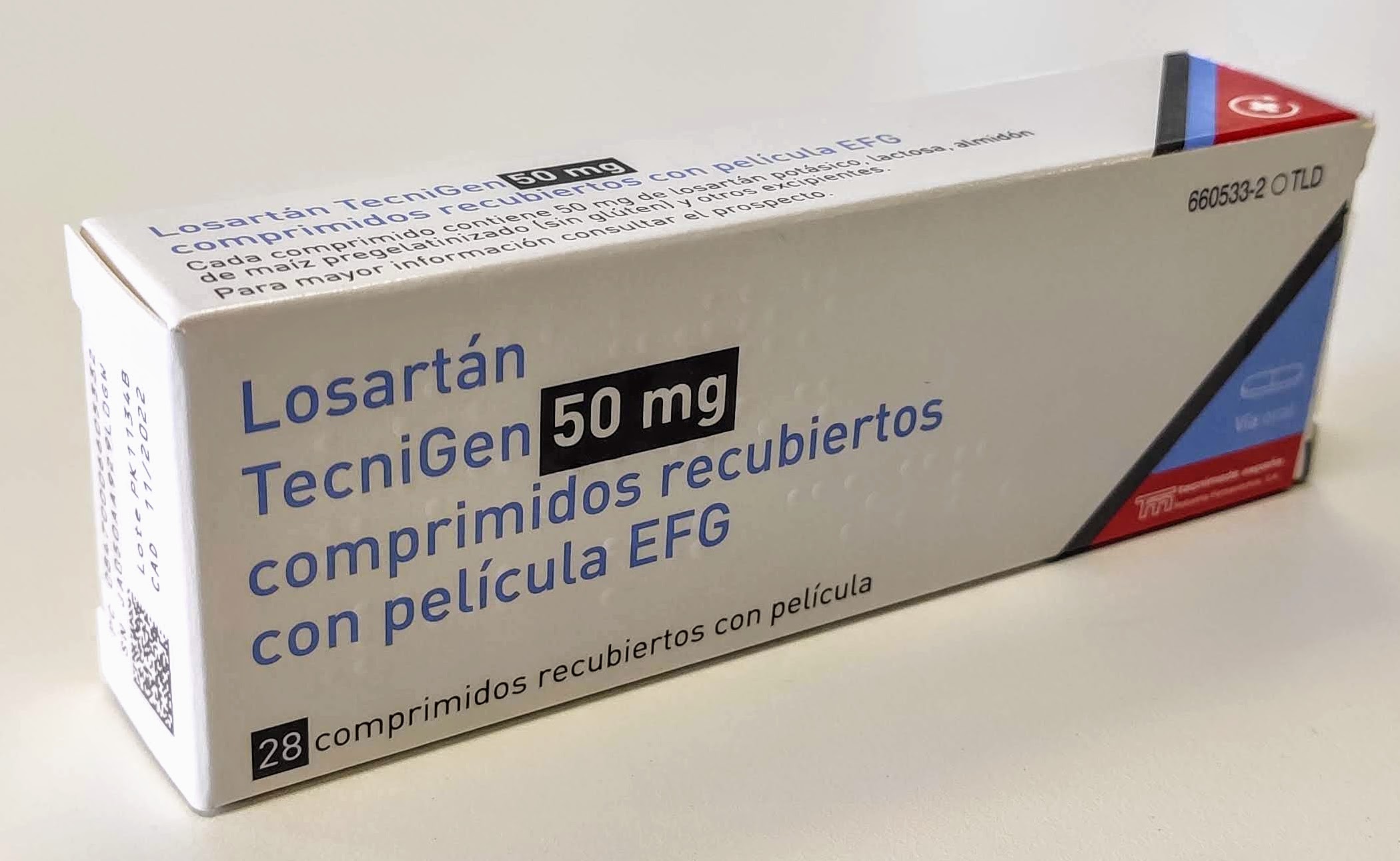 LOSARTAN TECNIGEN EFG 50 mg 28 COMPRIMIDOS RECUBIERTOS