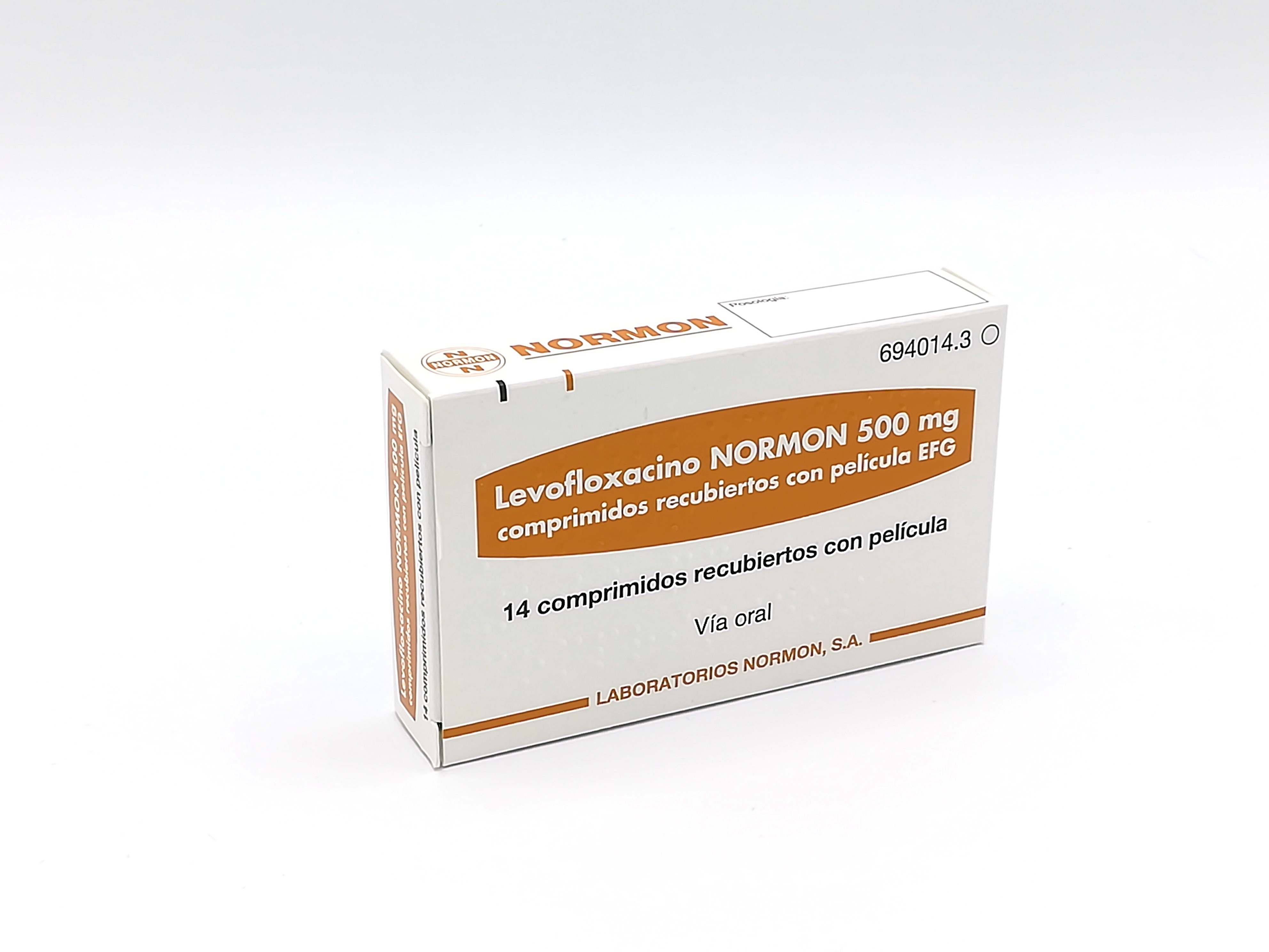 LEVOFLOXACINO NORMON EFG 500 mg 14 COMPRIMIDOS RECUBIERTOS - Farmacéuticos