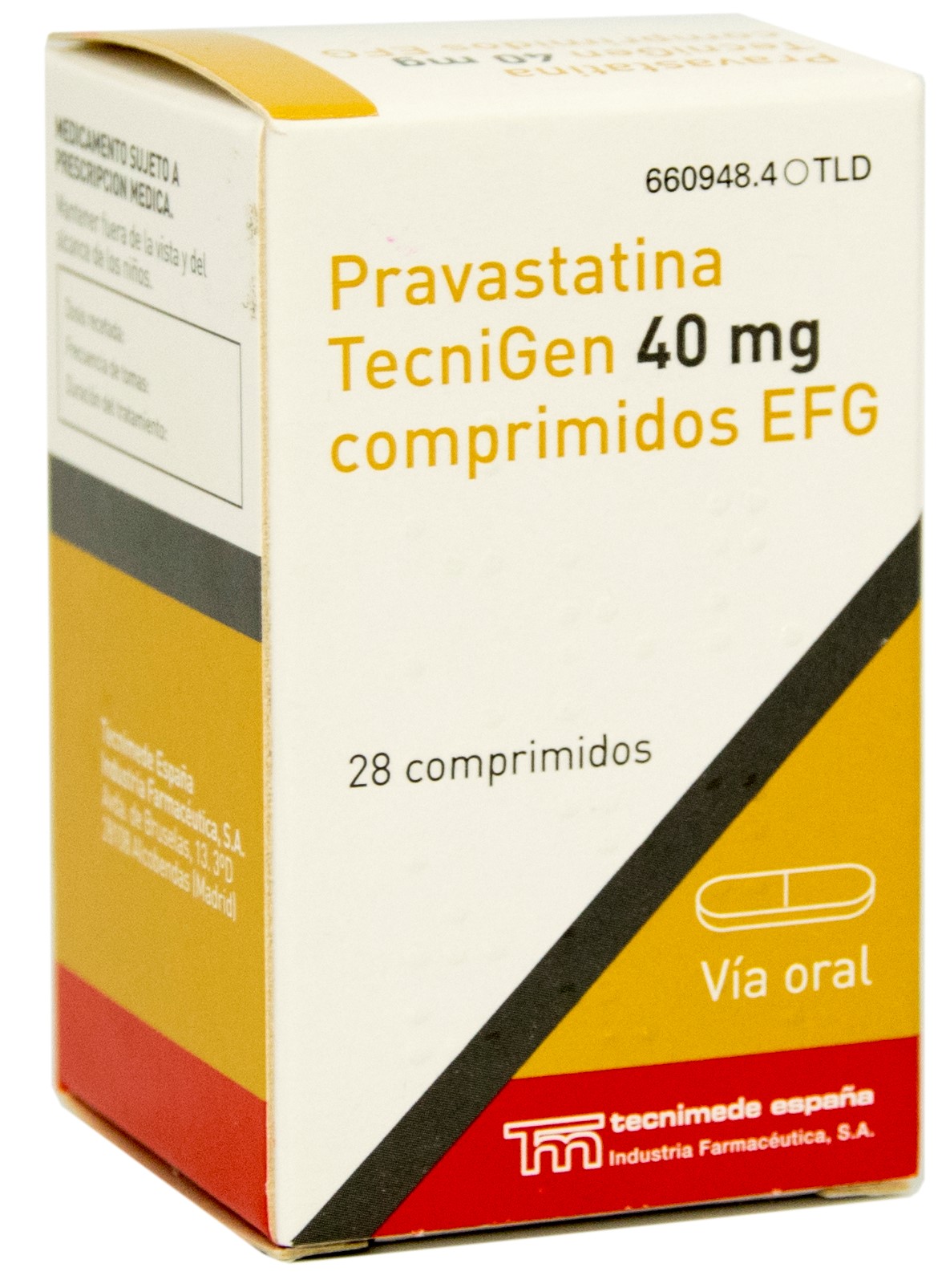 PRAVASTATINA TECNIGEN EFG 40 mg 28 COMPRIMIDOS