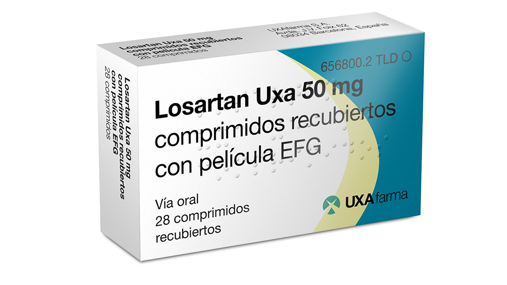LOSARTAN UXA EFG 50 mg 28 COMPRIMIDOS RECUBIERTOS