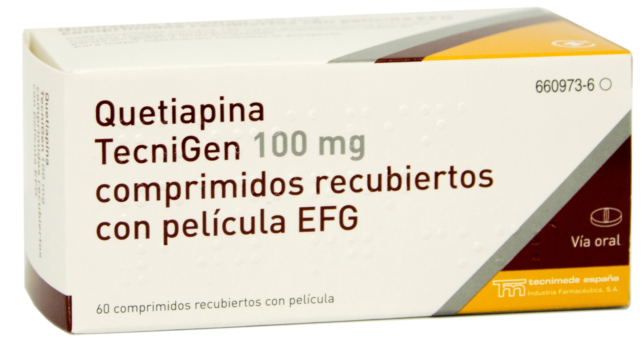 QUETIAPINA TECNIGEN EFG 100 mg 60 COMPRIMIDOS RECUBIERTOS