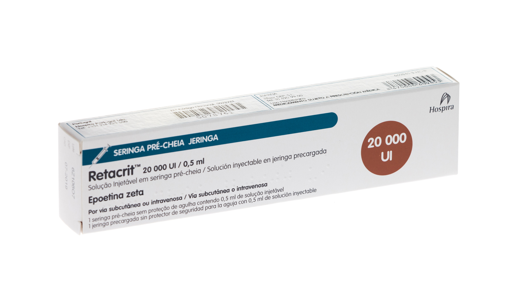 RETACRIT 20.000 UI 1 JERINGA PRECARGADA SOLUCION INYECTABLE 0,5 ml