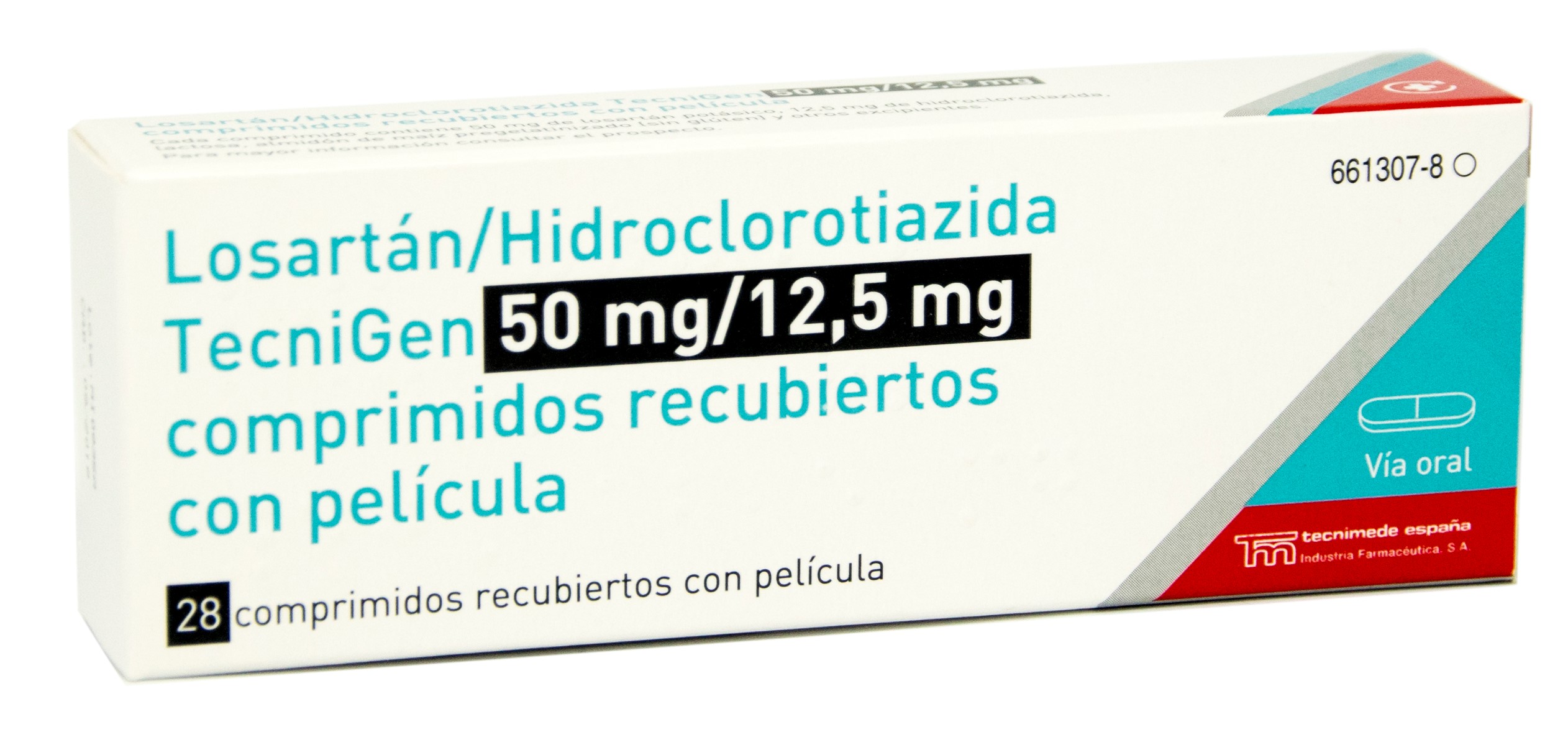 LOSARTAN/HIDROCLOROTIAZIDA TECNIGEN EFG 50 mg/12,5 mg 28 COMPRIMIDOS RECUBIERTOS
