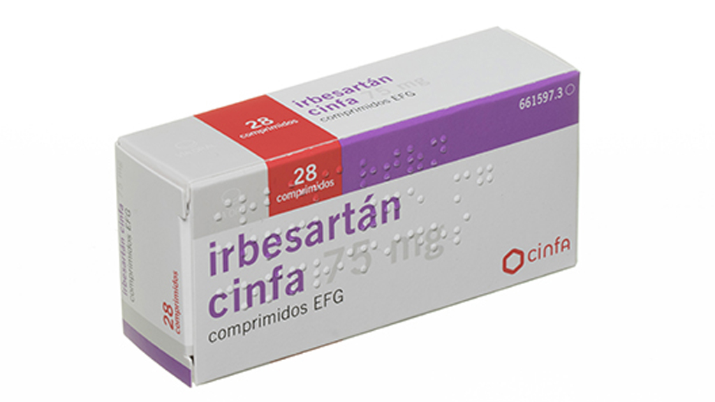 IRBESARTAN CINFA EFG 75 mg 28 COMPRIMIDOS