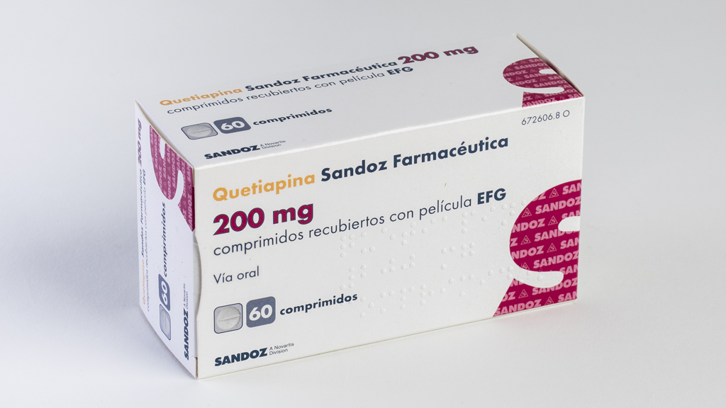 QUETIAPINA SANDOZ FARMACEUTICA EFG 200 mg 60 COMPRIMIDOS RECUBIERTOS BLISTER Al/Al